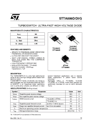 Datasheet STTA806DI manufacturer STMicroelectronics